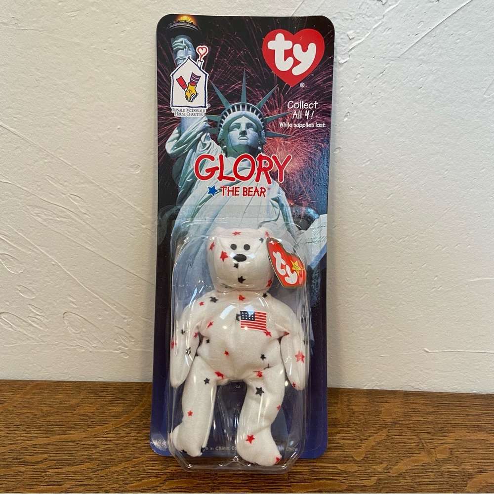 VINTAGE TY GLORY THE BEAR MCDONALDS TOY COLLECTIBLE 90s TEENIE BEANIE BABY